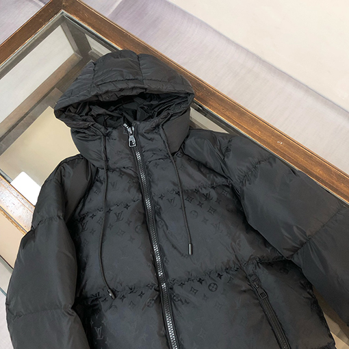 ルイヴィトン LV 新しいモデルフルプリントフード付きダウンジャケット