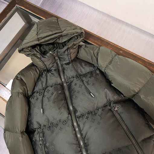 ルイヴィトン LV 新しいモデルフルプリントフード付きダウンジャケット