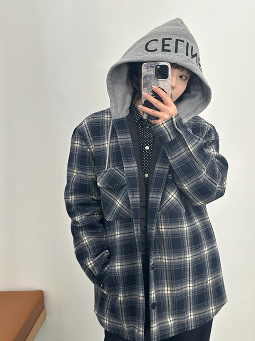 セリーヌスーパーコピー チェックカシミアコート
