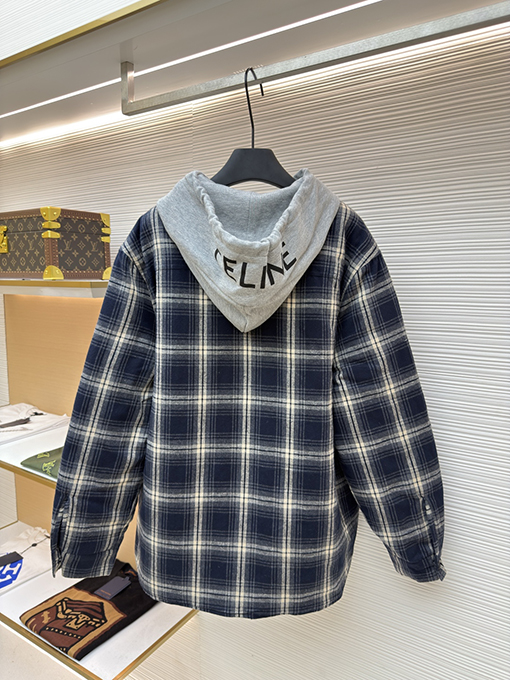 セリーヌスーパーコピー チェックカシミアコート