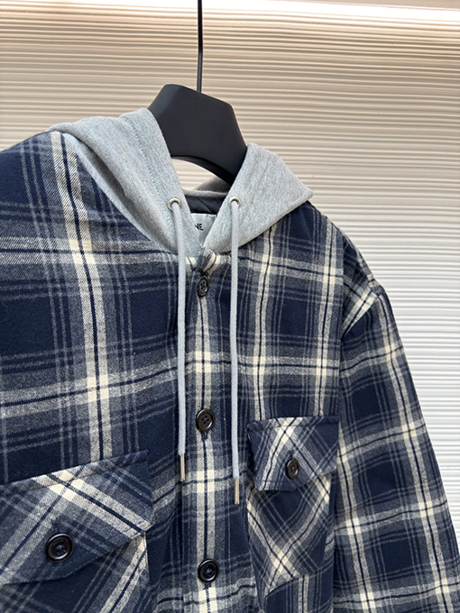 セリーヌスーパーコピー チェックカシミアコート