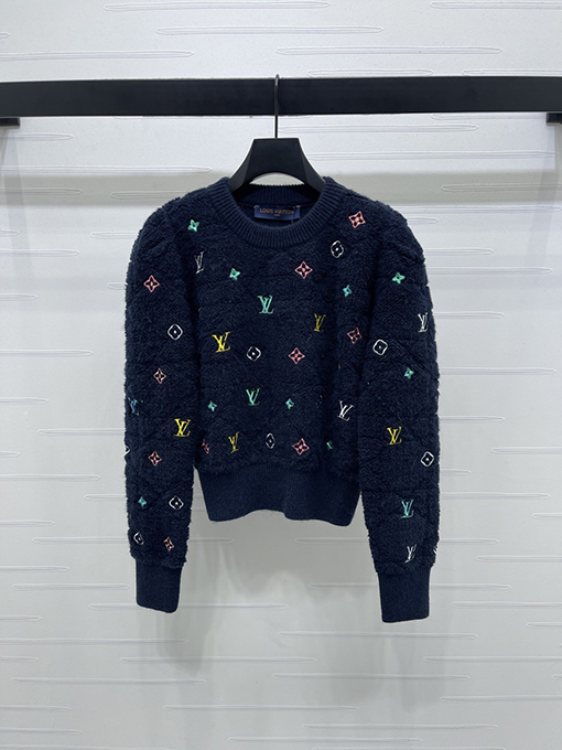 ルイヴィトンスーパーコピー 新しい刺繍ニットプルオーバーセーター