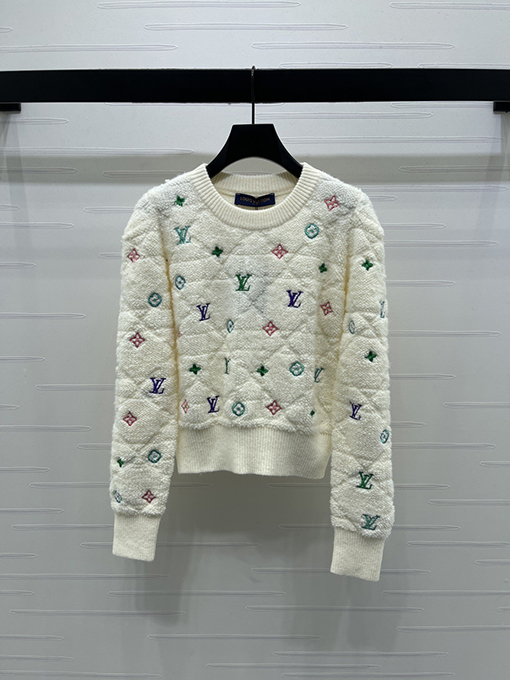 ルイヴィトンスーパーコピー 新しい刺繍ニットプルオーバーセーター