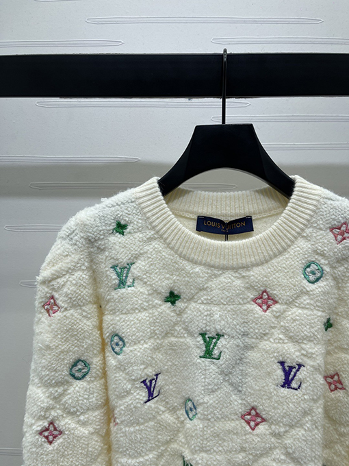ルイヴィトンスーパーコピー 新しい刺繍ニットプルオーバーセーター