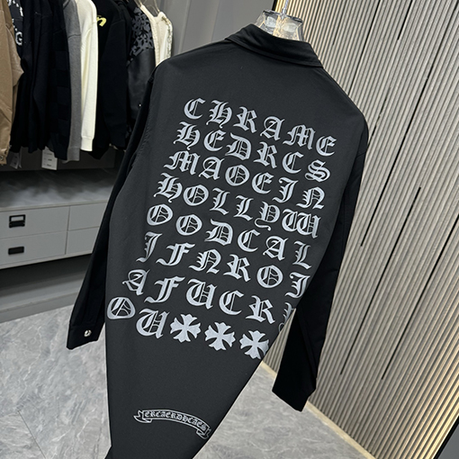 クロムハーツ 新作ホースシュープリントのミドル丈シャツジャケット