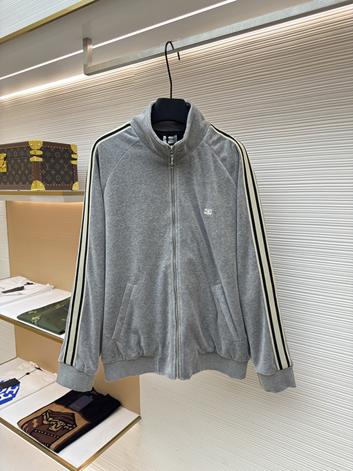 セリーヌスーパーコピー 凱旋門刺繍り長袖ジャケット