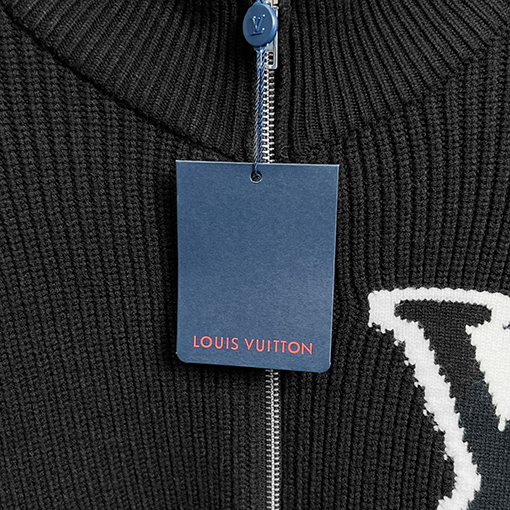 ルイヴィトンコピー LV ロゴジャカードタートルネックジップアップセーター