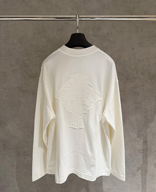 クロムハーツコピー 新しい刺繍入りヘビーウェイト長袖スパーカー
