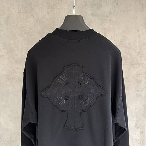 クロムハーツコピー 新しい刺繍入りヘビーウェイト長袖スパーカー