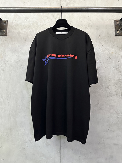 アレキサンダーワン Alexander wang 星柄ラインストーンラウンドネック半袖Tシャツ