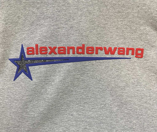 アレキサンダーワン Alexander wang 星柄ラインストーンラウンドネック半袖Tシャツ