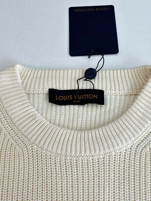ルイヴィトン 新しいベーシックロゴ刺繍入り無地プルオーバーセーター