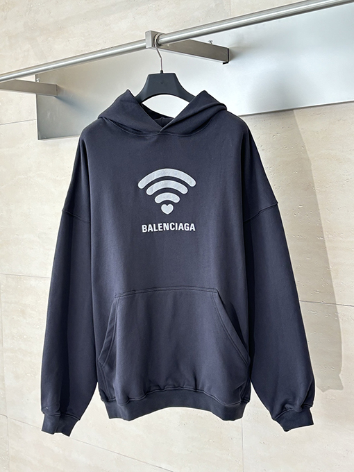 バレンシアガスーパーコピー 新しいワイヤレス文字 WiFi プリントパーカー