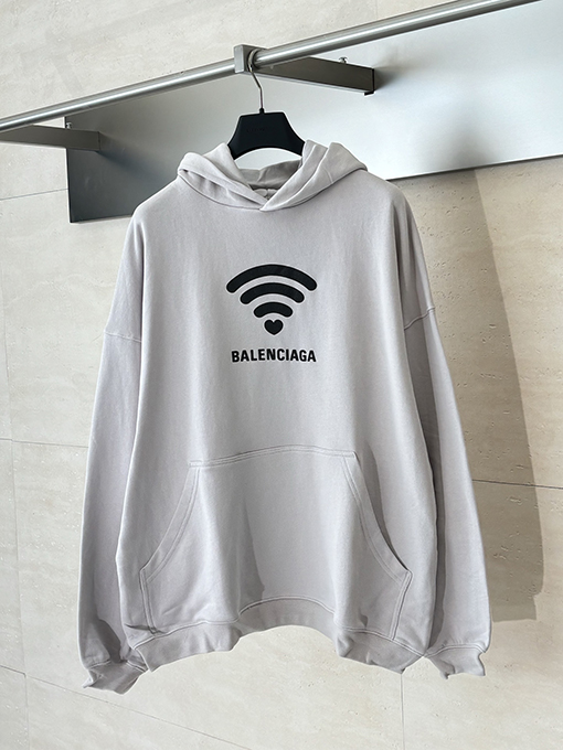 バレンシアガスーパーコピー 新しいワイヤレス文字 WiFi プリントパーカー