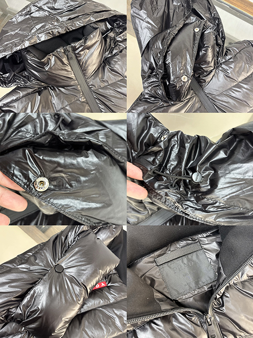 プラダコピー 新作ニットダウンパッチワークフードジャケット