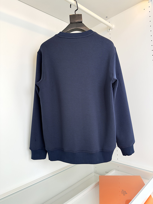 エルメス 新しいブックシール刺繍ラウンドネックスウェットシャツジャケット