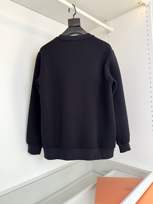 エルメス 新しいブックシール刺繍ラウンドネックスウェットシャツジャケット