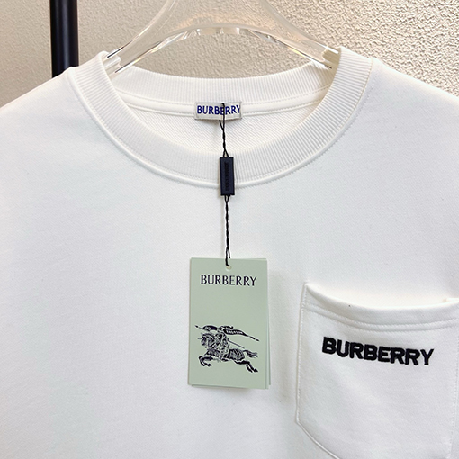 バーバリー BURBERRY 新しい刺繍ポケットチェックステッチラウンドネックスパーカー