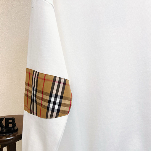 バーバリー BURBERRY 新しい刺繍ポケットチェックステッチラウンドネックスパーカー