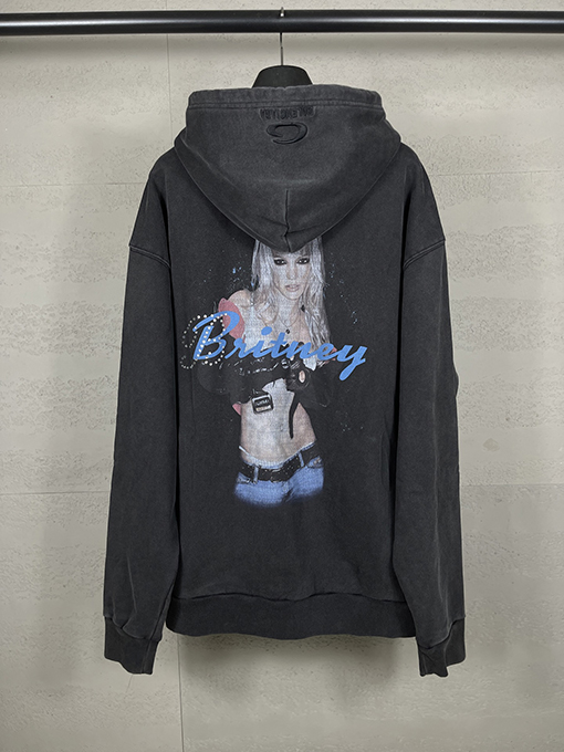 バレンシアガ BRITNEY 限定ュージックコラボレーションフード付きジップアップスパーカー