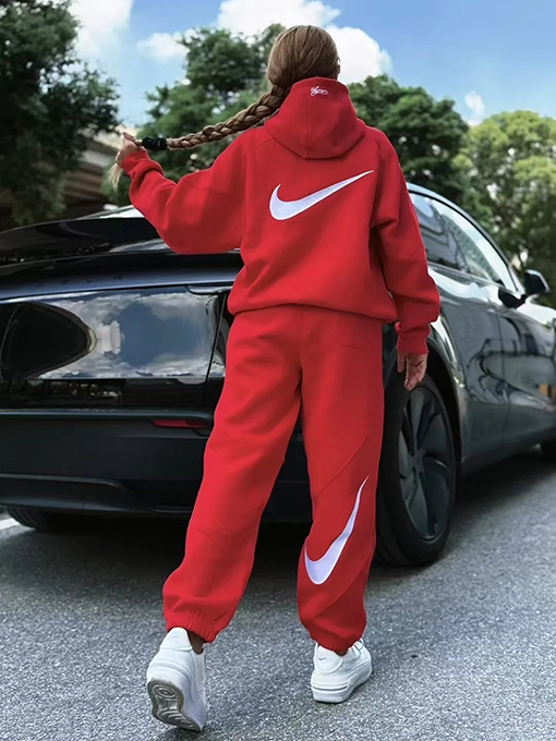 シュプリームコピー X NIKE ジョイントモデルのベルベットと厚の刺繍ロゴカフススポーツスウェットパンツ