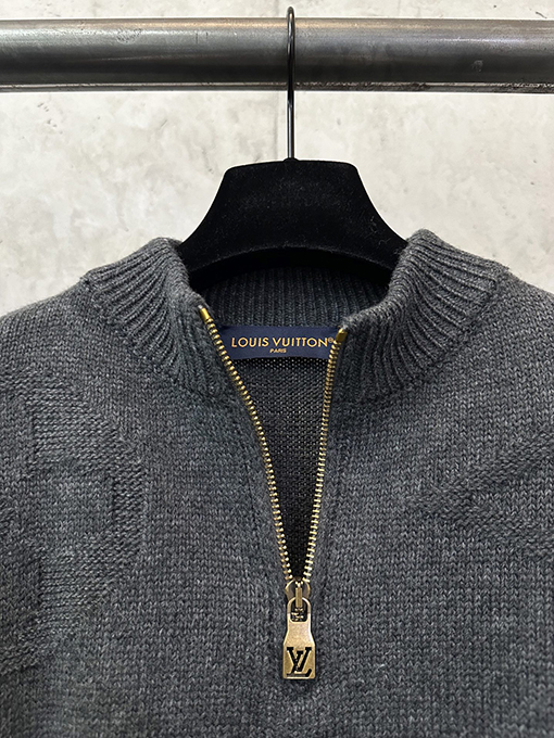 ルイヴィトンコピー LV ジャカードシープウールハーフジッププルオーバーセーター