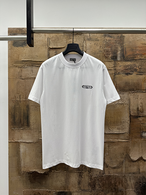 ディオール Christian Dior 新しいモデル刺繍ロゴ 半袖Tシャツ