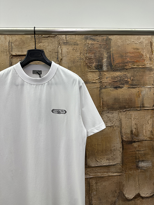 ディオール Christian Dior 新しいモデル刺繍ロゴ 半袖Tシャツ