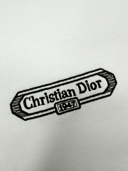 ディオール Christian Dior 新しいモデル刺繍ロゴ 半袖Tシャツ