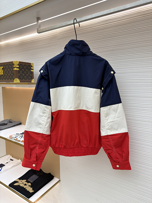 グッチスーパーコピー フェイクツーピースカラーブロックトレンチコート