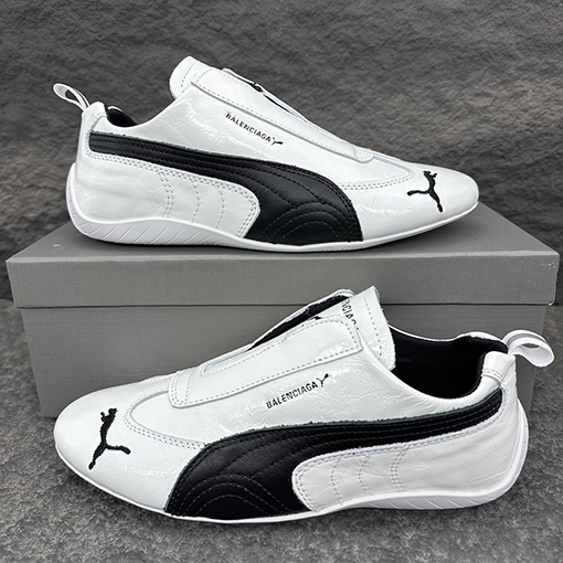 バレンシアガコピー Balenciaga SPEEDCAT ジョイントシリーズ ブラック&ホワイト 牛革スニーカー