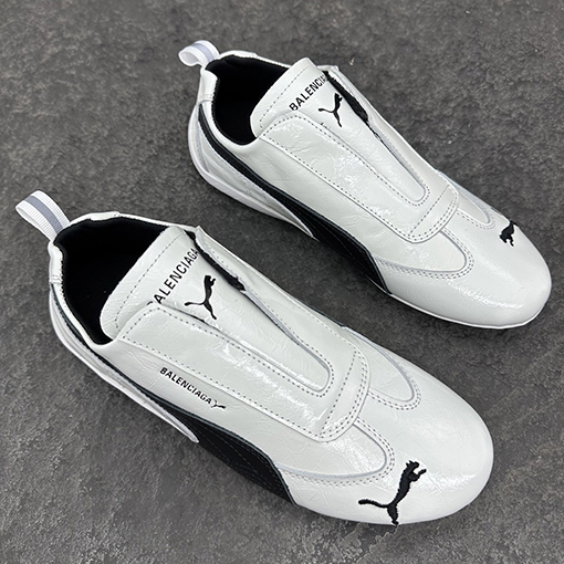 バレンシアガコピー Balenciaga SPEEDCAT ジョイントシリーズ ブラック&ホワイト 牛革スニーカー