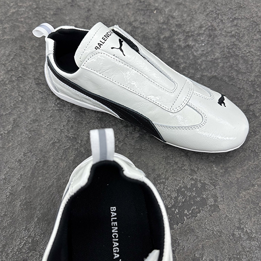 バレンシアガコピー Balenciaga SPEEDCAT ジョイントシリーズ ブラック&ホワイト 牛革スニーカー