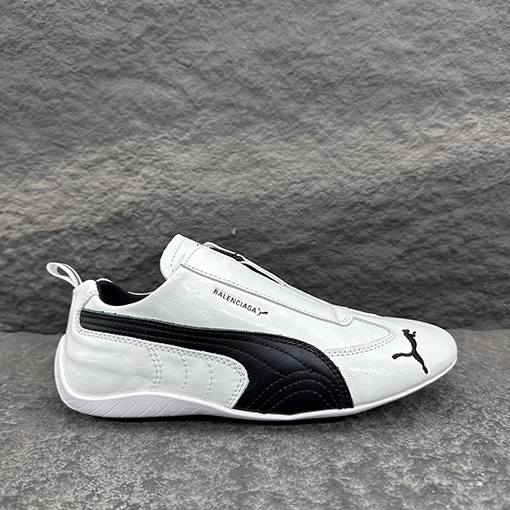 バレンシアガコピー Balenciaga SPEEDCAT ジョイントシリーズ ブラック&ホワイト 牛革スニーカー