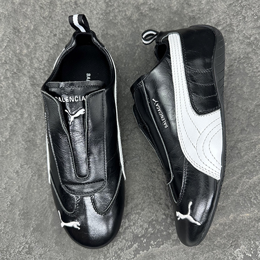 バレンシアガコピー Balenciaga SPEEDCAT ジョイントシリーズ ブラック&ホワイト 牛革スニーカー