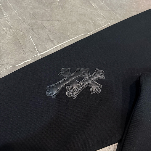 クロムハーツ 新しいモデル文字刺繍マルチレザーラベルジッパーフードジャケット