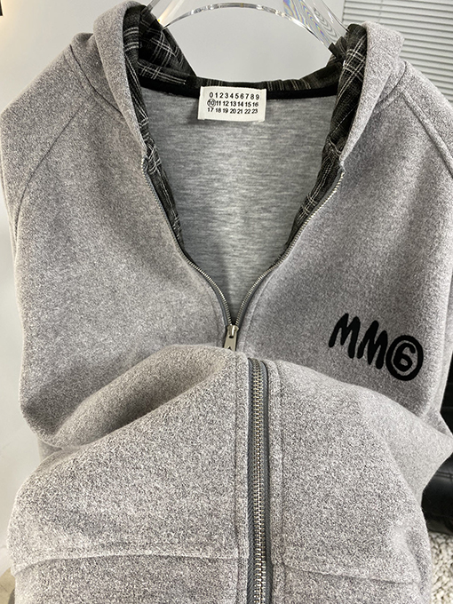 マルタンマルジェラ Martin Margiela 新しいチェック柄フランネルフード付きジャケット