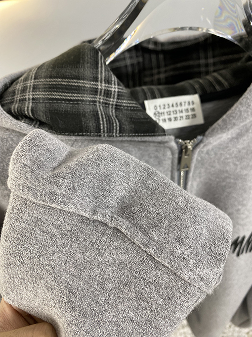 マルタンマルジェラ Martin Margiela 新しいチェック柄フランネルフード付きジャケット