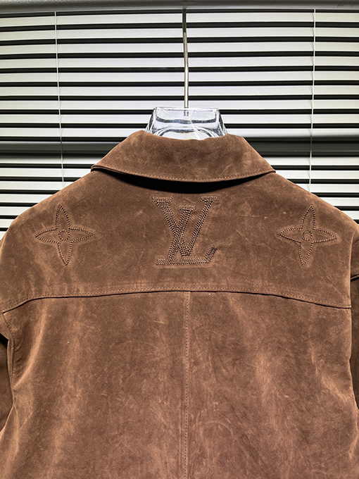 ルイヴィトンコピー 新しい刺繍モノグラムオープンポケット長袖ジャケットシャツ