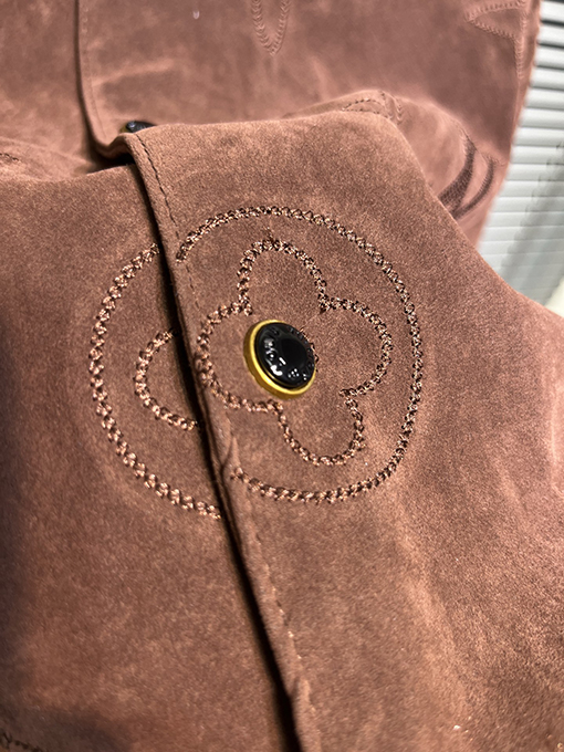 ルイヴィトンコピー 新しい刺繍モノグラムオープンポケット長袖ジャケットシャツ