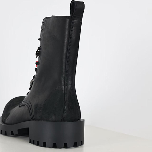 バレンシアガコピー BALENCIAGA Men's Leather boots バックル装飾シリーズ ビッグヘッドマーティンブーツ
