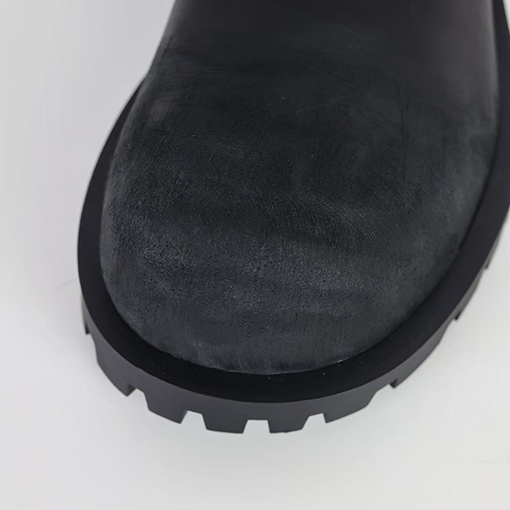 バレンシアガコピー BALENCIAGA Men's Leather boots バックル装飾シリーズ ビッグヘッドマーティンブーツ
