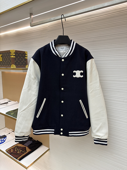 セリーヌ 新しいアルファベットチャプターベースボールジャケット