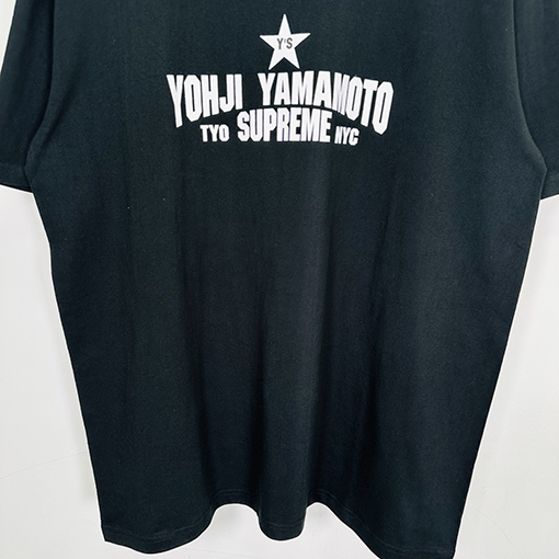 シュプリーム Supreme × Yohji Yamamoto Yohji Yamamoto STAR TEE ジョイントモデル五芒星プリント半袖Tシャツ