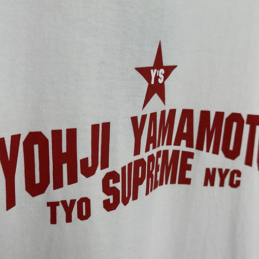 シュプリーム Supreme × Yohji Yamamoto Yohji Yamamoto STAR TEE ジョイントモデル五芒星プリント半袖Tシャツ