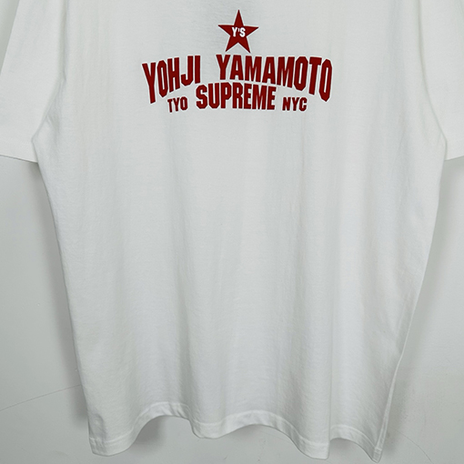 シュプリーム Supreme × Yohji Yamamoto Yohji Yamamoto STAR TEE ジョイントモデル五芒星プリント半袖Tシャツ