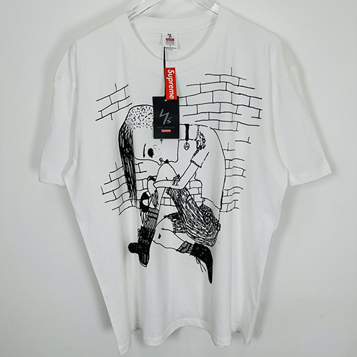 シュプリーム × Yohji Yamamotoスーパーコピー Y’S THINKER TEE ロックプリント半袖Tシャツ