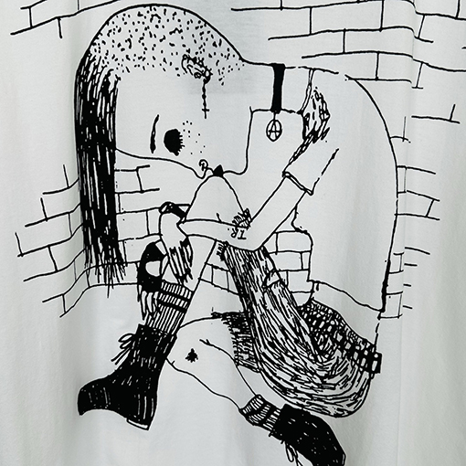 シュプリーム × Yohji Yamamotoスーパーコピー Y’S THINKER TEE ロックプリント半袖Tシャツ