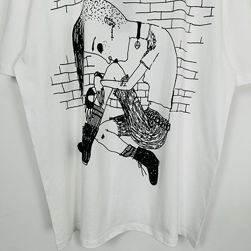 シュプリーム × Yohji Yamamotoスーパーコピー Y’S THINKER TEE ロックプリント半袖Tシャツ