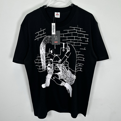 シュプリーム × Yohji Yamamotoスーパーコピー Y’S THINKER TEE ロックプリント半袖Tシャツ
